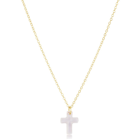 16" necklace gold blessed crystal charm by Enewton