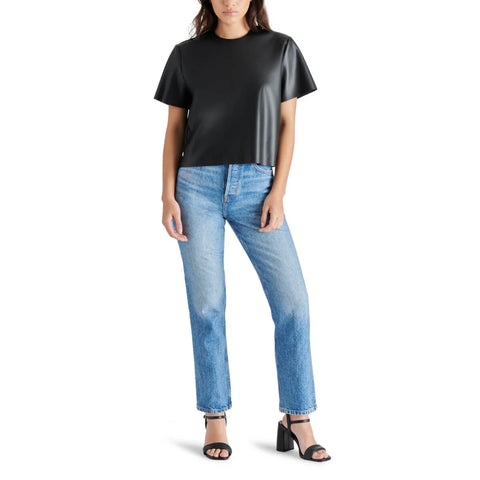 Ezra top in black by Steve Madden