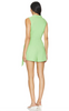 Lucia linen wrap playsuit in lime by Mink Pink