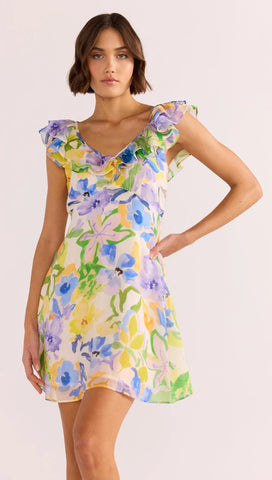 Fable frill mini dress by Mink Pink