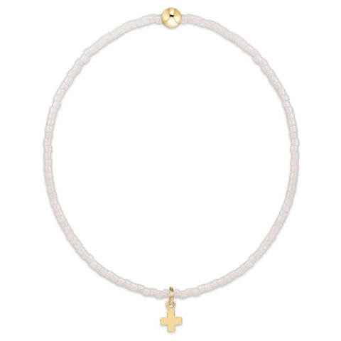 Hope classic milkshake bracelet signature cross small gold charm by Enewton ￼
