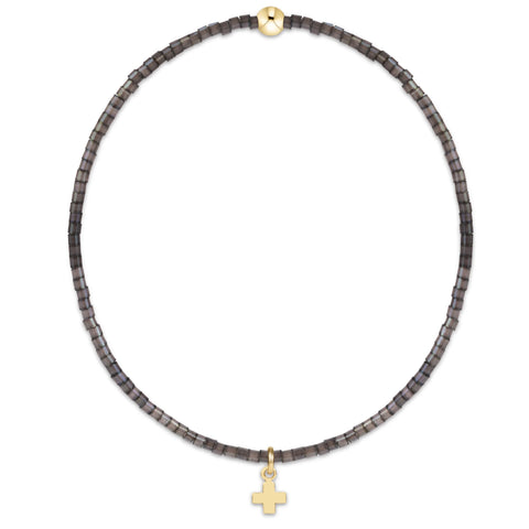 Hope classic moonlight bracelet signature cross small gold charm by Enewton