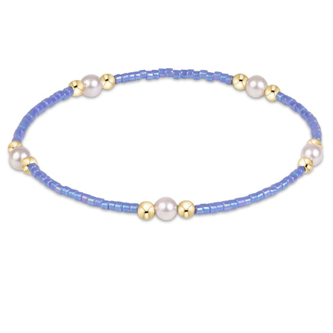 Hope purpose pearl bracelet bright blue by Enewton