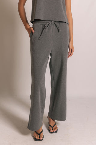 Butter modal side binding wide leg pants charcoal by P. Cill