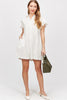 Cotton eyelet and poplin contrast short sleeve dress by Before You