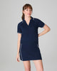 Air pique short sleeve polo in navy by Spanx