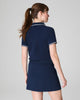 Air pique short sleeve polo in navy by Spanx