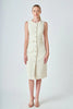 Jewel Buttoned Sleeveless Midi Dress by Endless Rose