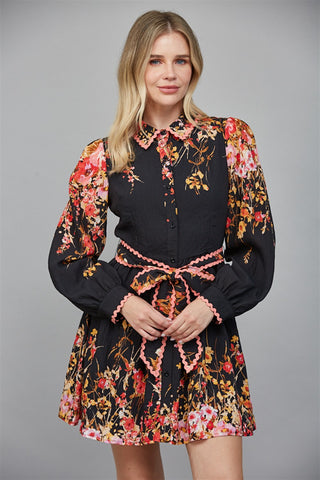Floral button down mini by fate