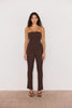 Keani strapless knit top chocolate by Mink Pink