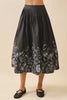 Black skirt with white flowers by TCEC