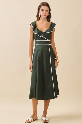 Hunter green dress by TCEC