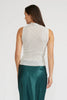 Hilty mock neck silver top by Lucy Paris