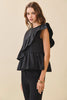 sleeveless ruffle detail top by TCEC