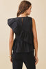 sleeveless ruffle detail top by TCEC