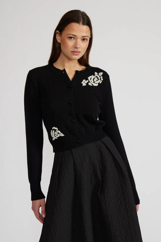 Nilda beaded cardigan black by Lucy Paris