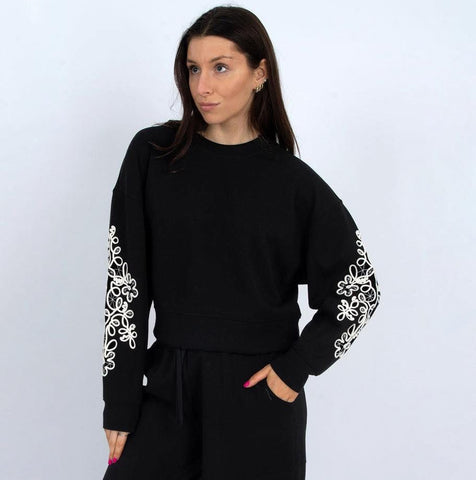 Lucie soft knit short pullover black calla by RD Style