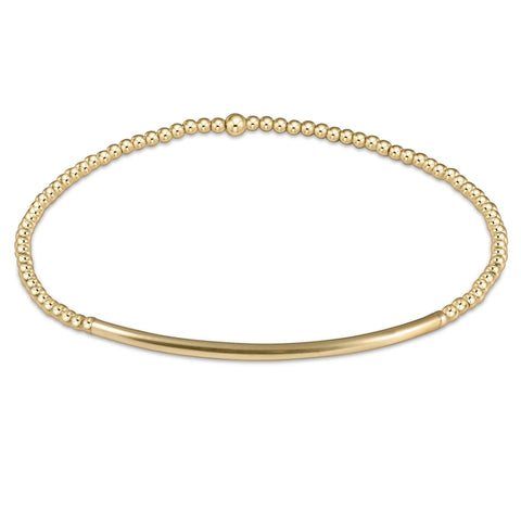 Classic gold 2mm bead bracelet bliss bar gold By: Enewton