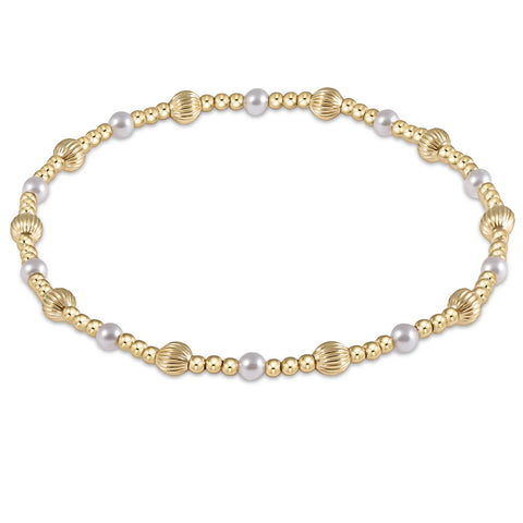 Dignity sincerity pattern 4mm bead bracelet pearl By: Enewton