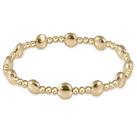 Honesty gold sincerity pattern 6mm bead bracelet By: Enewton