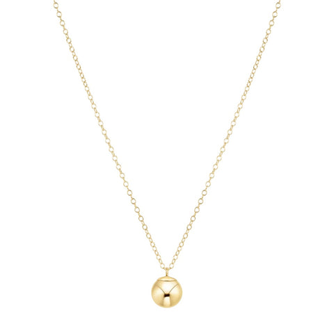 16" classic gold 8mm charm necklace By Enewton
