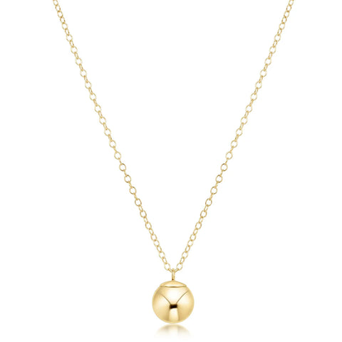 16" classic gold 10mm charm necklace By Enewton