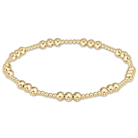 Classic joy pattern 4mm bead bracelet gold by: Enewton