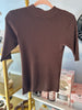 Molly Bracken Mock neck short sleeve sweater