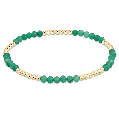 blissful pattern 2.5mm bead bracelet - green onyx by Enewton