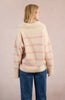 Cream and pink striped sweater by Molly Bracken