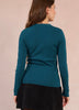 Twisted key hole sweater duck blue by Molly Bracken