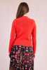 Gold button detail tomato red by Molly Bracken