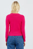 Long sleeve crew neck sweater fuchsia by Molly Bracken