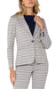 Fitted blazer navy grid by Liverpool
