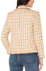 Blazer fray edges gold khaki plaid by Liverpool