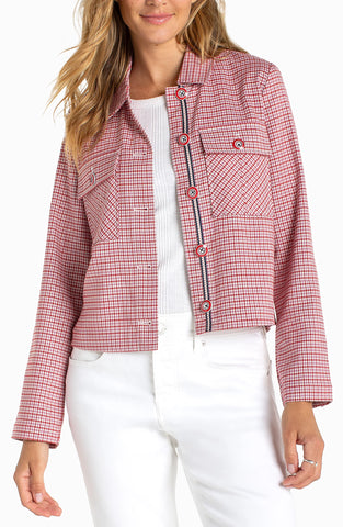 Shacket with flap pockets by Liverpool