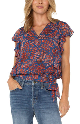 draped front top waist tie by Liverpool