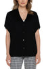 button front dolman cardigan sweater in black by Liverpool