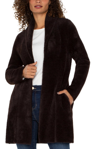 Open front coatigan in Mink by Liverpool