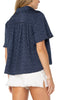 Navy white ditsy print button down by Liverpool