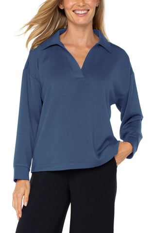 V-neck Popover With Collar by Liverpool