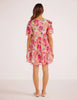 Feyano Asymetric Mini Dress in Bright Floral by Mink Pink