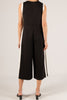 Modal border contrast jumpsuit black white by P Cill