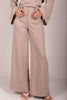 Pleated wide leg trousers taupe by P. Cill