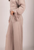 Pleated wide leg trousers taupe by P. Cill