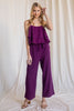 Gauze waist tie pants in orchid by P Cill