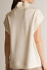 Oversized mock neck capped sleeve top by P Cill