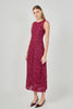 Rosette midi dress wine by Endless rose