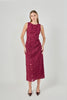 Rosette midi dress wine by Endless rose