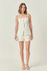linen sleeveless vest white by English Factory